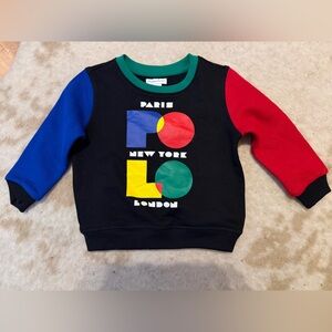 Polo Ralph Lauren toddler Boys Logo Cotton sweatshirt Black Blue Red  24M